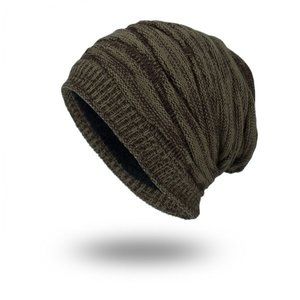 New Knitted Velvet Wool Slouchy hat for men